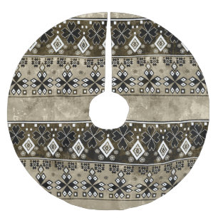 Ethnic Boho Grunge: Colourful Pattern Brushed Polyester Tree Skirt