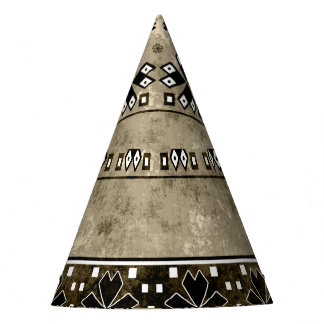 Ethnic Boho Grunge: Colourful Pattern Party Hat