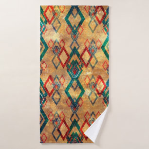 Ethnic boho grunge old pattern. Tribal art print.  Bath Towel