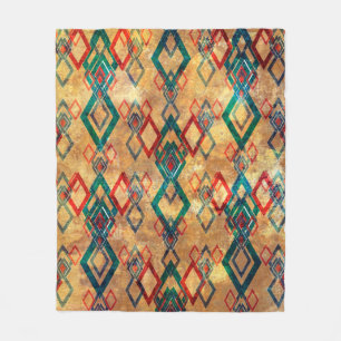 Ethnic boho grunge old pattern. Tribal art print. Fleece Blanket
