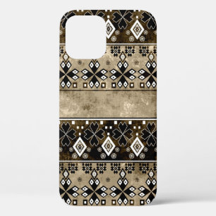 Ethnic boho grunge pattern. Tribal old art print. iPhone 12 Case