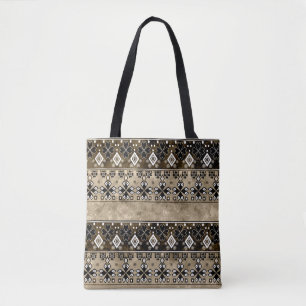 Ethnic boho grunge pattern. Tribal old art print.  Tote Bag