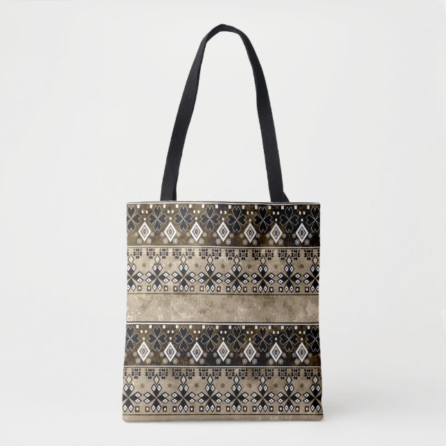 Ethnic boho grunge pattern. Tribal old art print.  Tote Bag (Front)