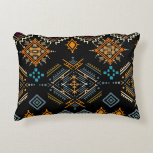 Ethnic Boho Ornament Seamless Pattern Accent Pillow