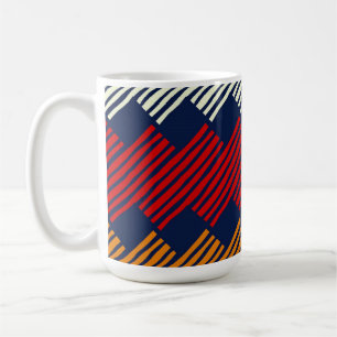 Ethnic Boho Pattern Lace Embroidery on Fabric Coffee Mug