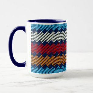 Ethnic Boho Pattern Lace Embroidery on Fabric      Mug