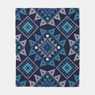 Ethnic boho seamless pattern fleece blanket