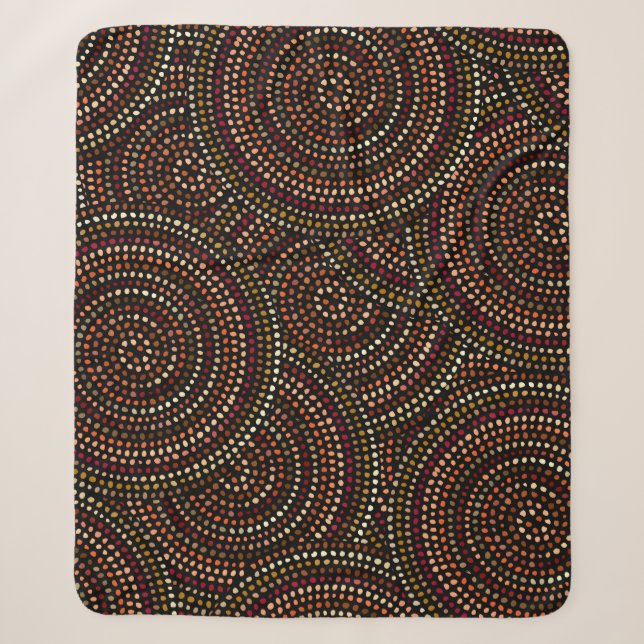 Ethnic boho seamless pattern in african style on b sherpa blanket (Front)
