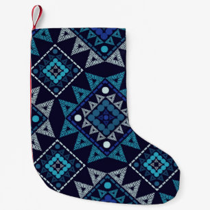 Ethnic boho seamless pattern small christmas stocking