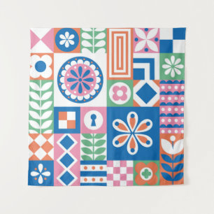 Ethnic boho seamless pattern. Tribal art print. Ab Tapestry