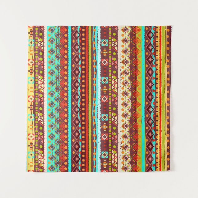 Ethnic boho seamless pattern. Tribal art print. Ba Tapestry (Front)