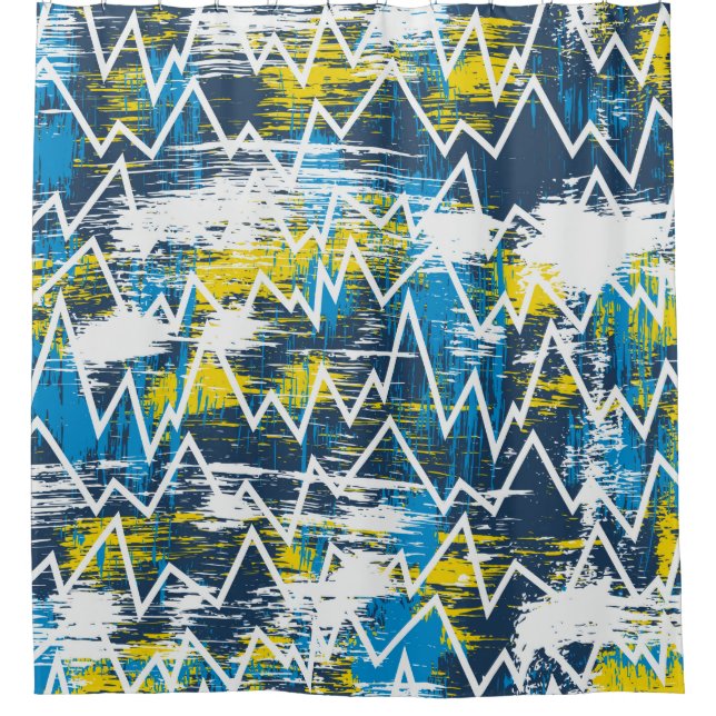 Ethnic boho seamless pattern. Zigzag pattern. Scri (Front)