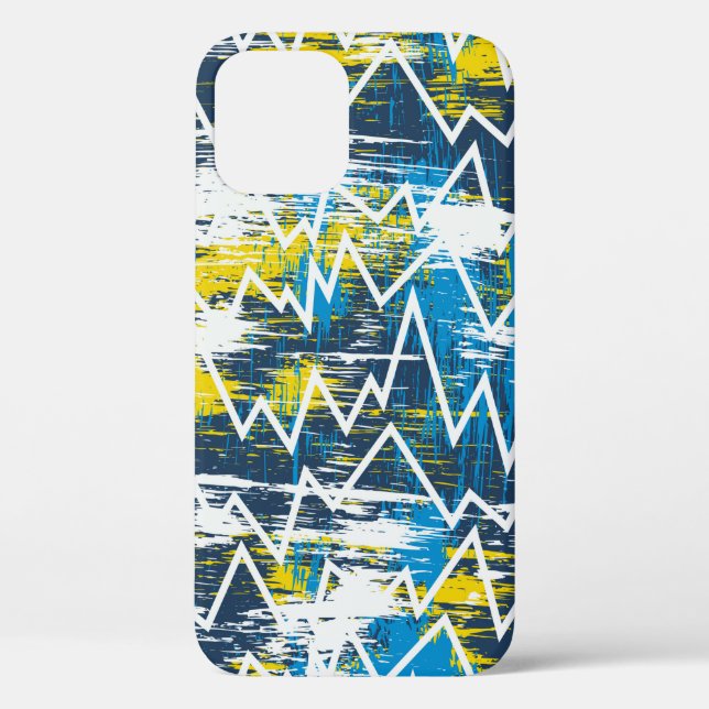 Ethnic boho seamless pattern. Zigzag pattern. Scri Case-Mate iPhone Case (Back)