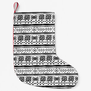 Ethnic Boho Tribal Art Print Small Christmas Stocking