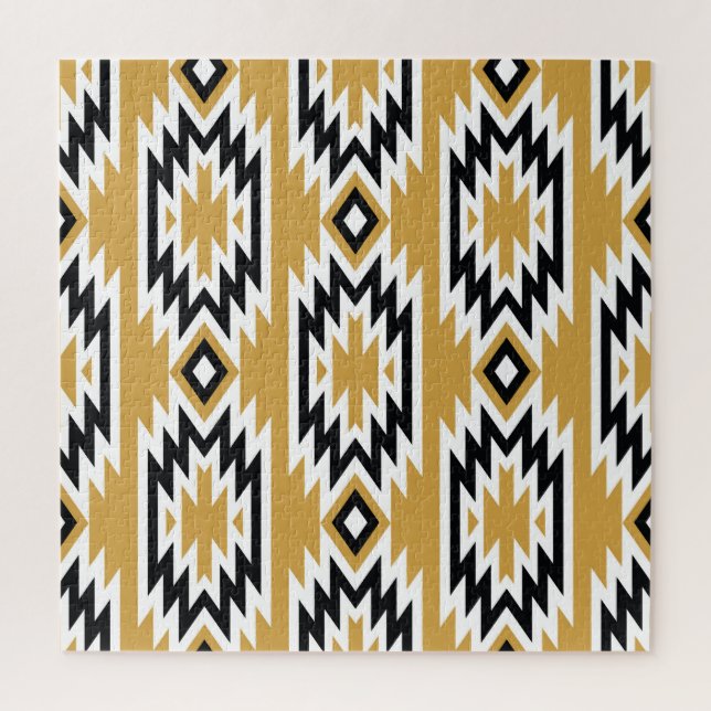 Ethnic boho: vintage geometric pattern. jigsaw puzzle (Vertical)