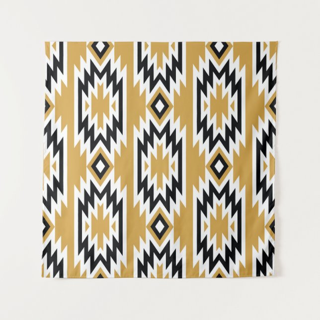 Ethnic boho: vintage geometric pattern. tapestry (Front)