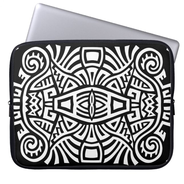 Ethnic Boho: Vintage Trendy Laptop Sleeve (Front)
