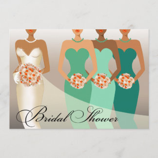ETHNIC BRIDE Bridal Shower | green Invitation