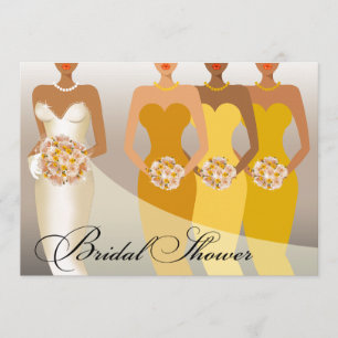 ETHNIC BRIDE Bridal Shower   yellow Invitation