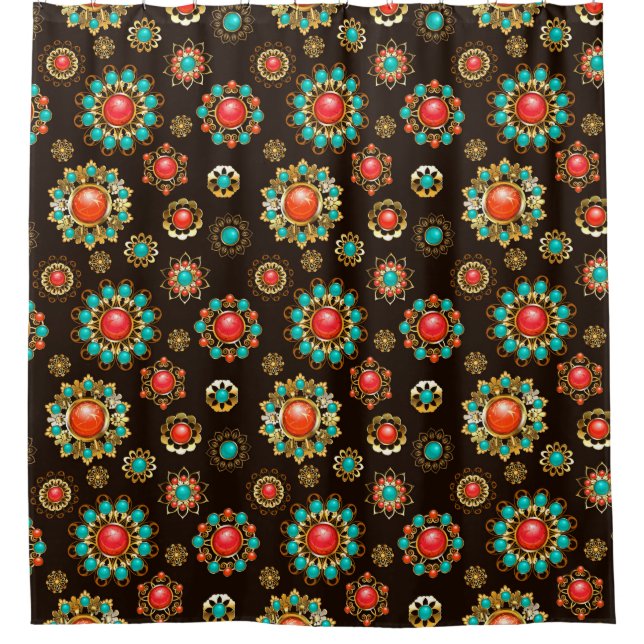 Ethnic Brooches Seamless Pattern (Front)