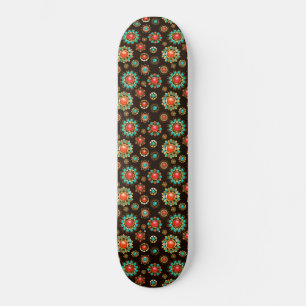 Ethnic Brooches Seamless Pattern Skateboard