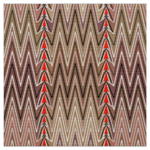 Ethnic Chevron Damask, Taupe Tan and Beige Fabric