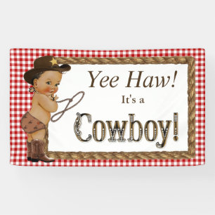 Ethnic Cowboy Baby Shower Banner