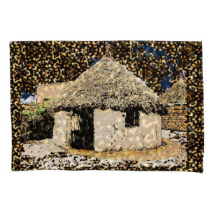 Ethnic decor african house pillowcase