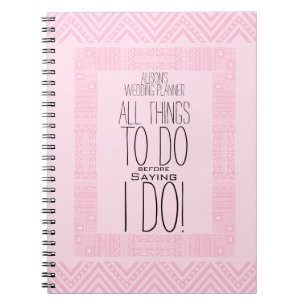 Ethnic Design Personalized Wedding Planner 2 Notebook