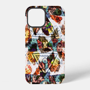 Ethnic design. Striped watercolor seamless pattern iPhone 12 Case