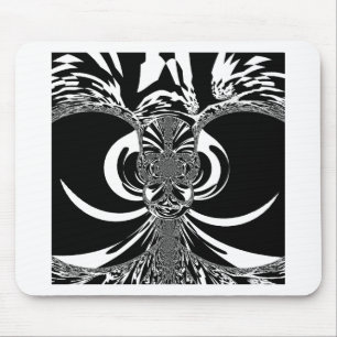 Ethnic Design Urban unique classic Black and white Mouse Pad