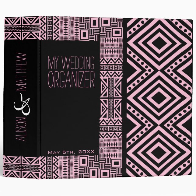 Ethnic Design Wedding Organizer Planner Binder 3 (Front/Spine)