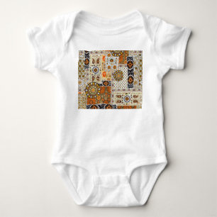 Ethnic Digital Abstract: Seamless Pattern Baby Bodysuit