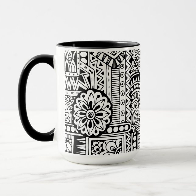 Ethnic Doodle Mug (Left)