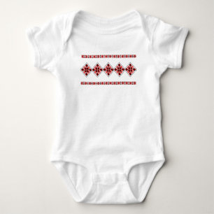 Ethnic Embroidery Geometirc Pattern Baby Bodysuit