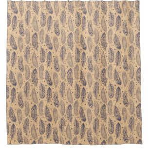 Ethnic Feather Outline Pattern
