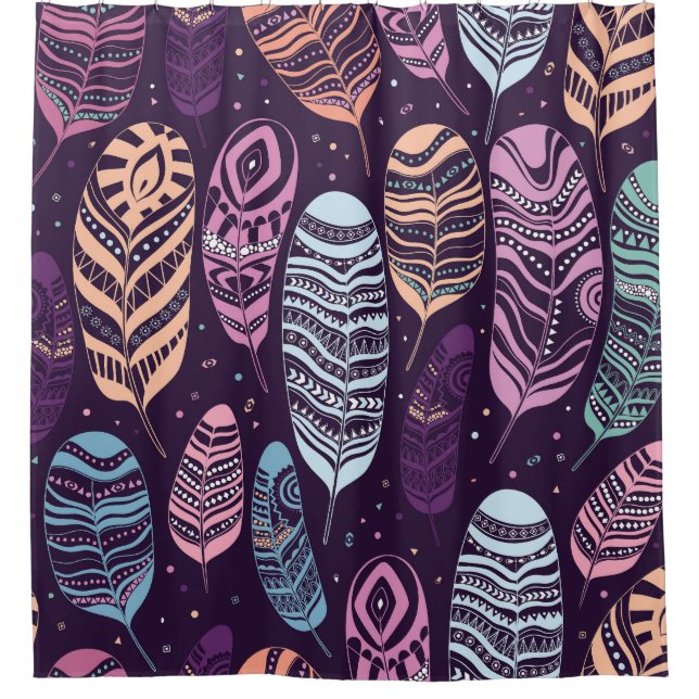 Ethnic feathers: black and white pattern (Front)