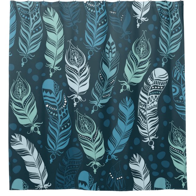 Ethnic Feathers: Colourful Seamless Pattern. (Front)