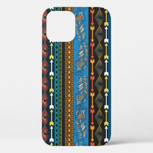 Ethnic Feathers: Embroidery Boho Chic iPhone 12 Case