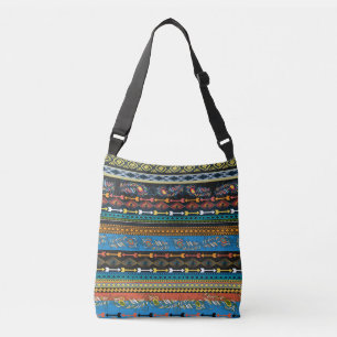 Ethnic Feathers: Embroidery Boho Chic Crossbody Bag