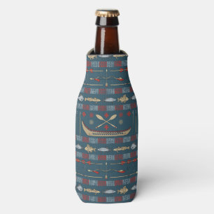Ethnic Fishing Pattern Bottle Cooler