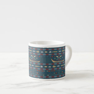 Ethnic Fishing Pattern Espresso Cup