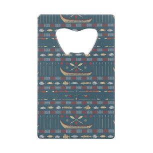 Ethnic Fishing Pattern Wallet Bottle Opener