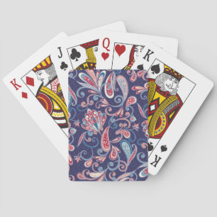Ethnic Floral: Abstract Oriental Seamless. Playing Cards