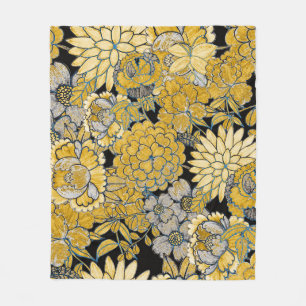 Ethnic Floral: Creative Paisley Texture. Fleece Blanket