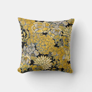 Ethnic Floral: Creative Paisley Texture. Throw Pillow