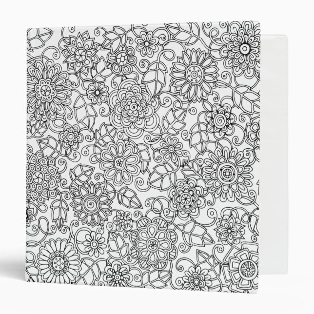 Ethnic Floral Doodle Binder (Front/Inside)