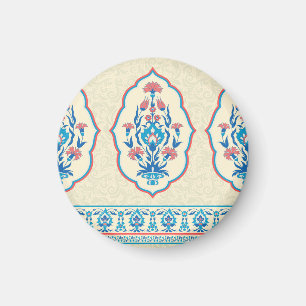 Ethnic Floral Fabric: Seamless Elegance Magnet