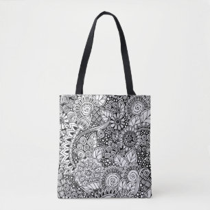 Ethnic Floral Inspired 2 Tote Bag