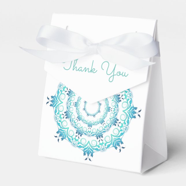 Ethnic Floral  Mandala. Favor Box (Front Side)